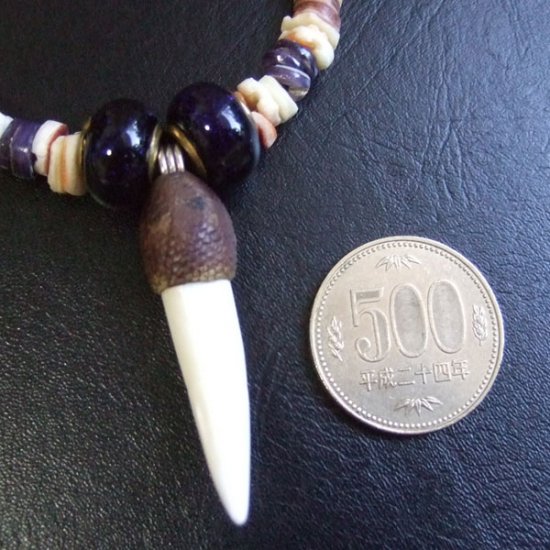 【表示現品】クロコダイルの牙 ペンダント- 40300phb