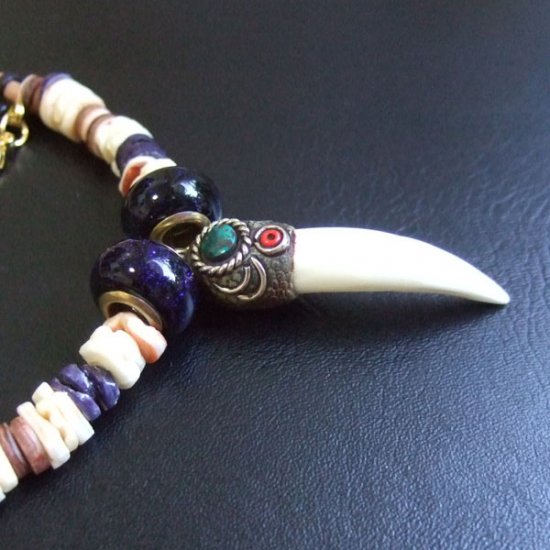 【表示現品】クロコダイルの牙 ペンダント- 40300phb