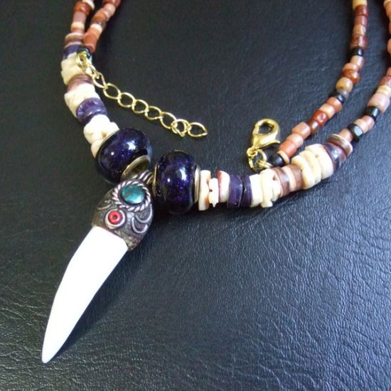 【表示現品】クロコダイルの牙 ペンダント- 40300phb