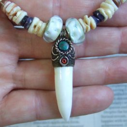 【表示現品】クロコダイルの牙 ペンダント- 40301phb