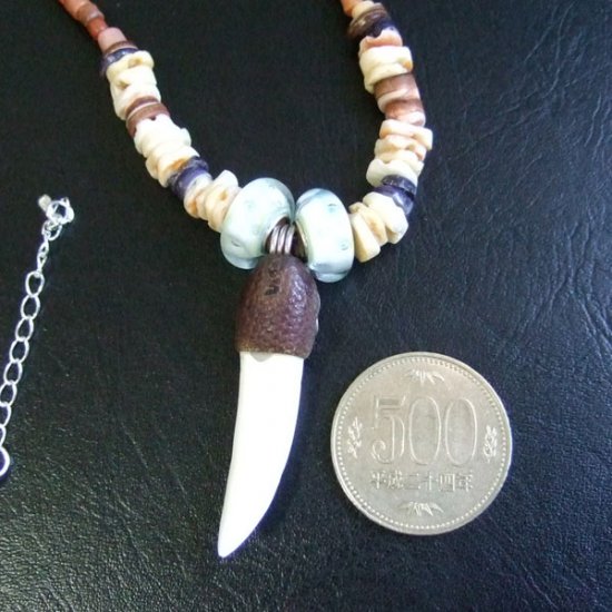 【表示現品】クロコダイルの牙 ペンダント- 40301phb