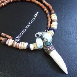 【表示現品】クロコダイルの牙 ペンダント- 40301phb