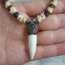 【表示現品】クロコダイルの牙 ペンダント- 40303phb