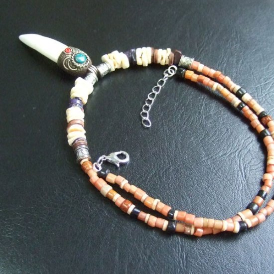 【表示現品】クロコダイルの牙 ペンダント- 40303phb