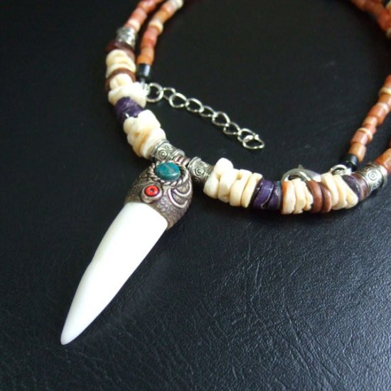 【表示現品】クロコダイルの牙 ペンダント- 40303phb