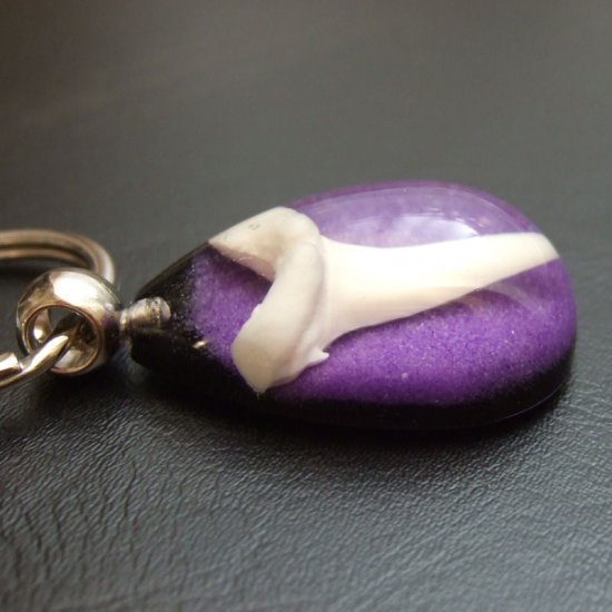 サメの歯キーホルダー（シロワニ）パープル - 50030ezw