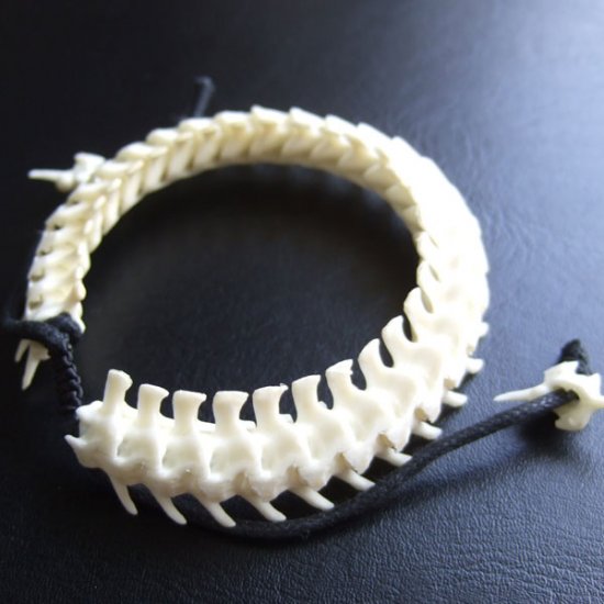 Ｌサイズヘビの骨製ブレスレット - 50061esa