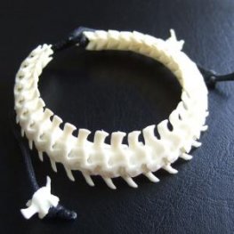 Ｌサイズヘビの骨製ブレスレット - 50061esa