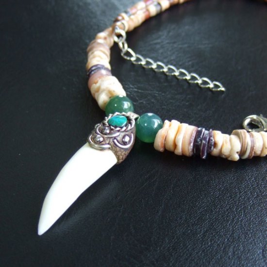 【表示現品】クロコダイルの牙 ペンダント- CTN-14003