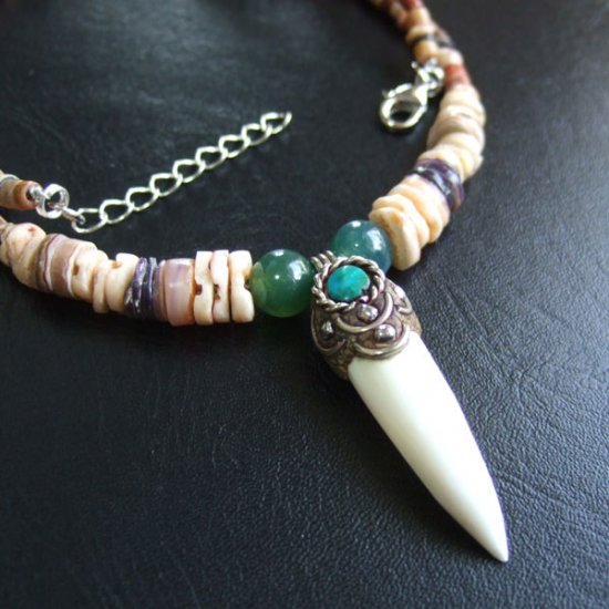 【表示現品】クロコダイルの牙 ペンダント- CTN-14003