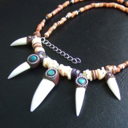 【表示現品】クロコダイルの牙 ペンダント- CTN-14007