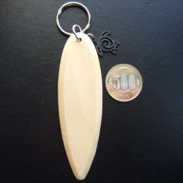 【表示現品】Woodサーブボード+Pauaウミガメ キーホルダー - ETC-90001