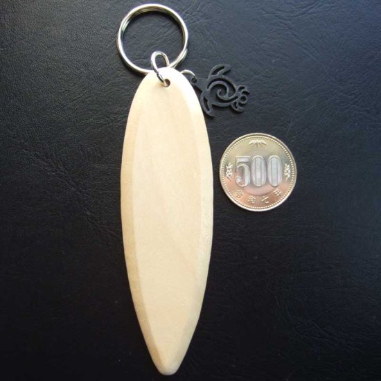 【表示現品】Woodサーブボード+Pauaウミガメ キーホルダー - ETC-90001