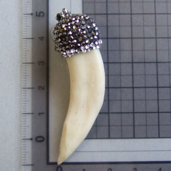 【訳あり現品】イノシシの牙ペンダント - FBT-50082