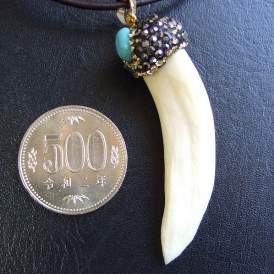 【表示現品】イノシシの牙ペンダント - FBT-50083