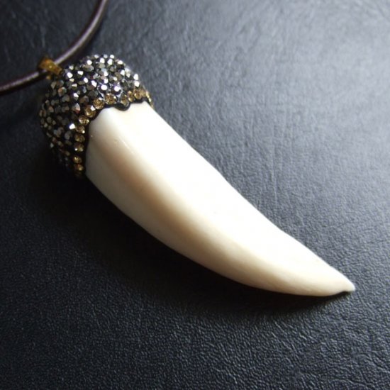 【表示現品】イノシシの牙ペンダント - FBT-50084