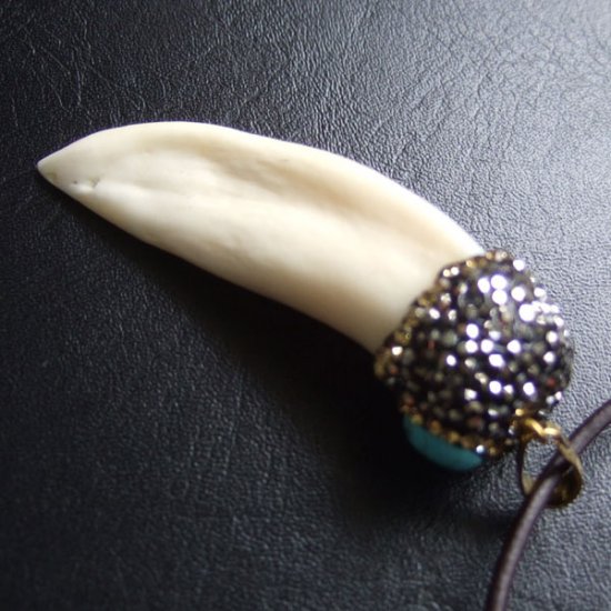 【表示現品】イノシシの牙ペンダント - FBT-50084