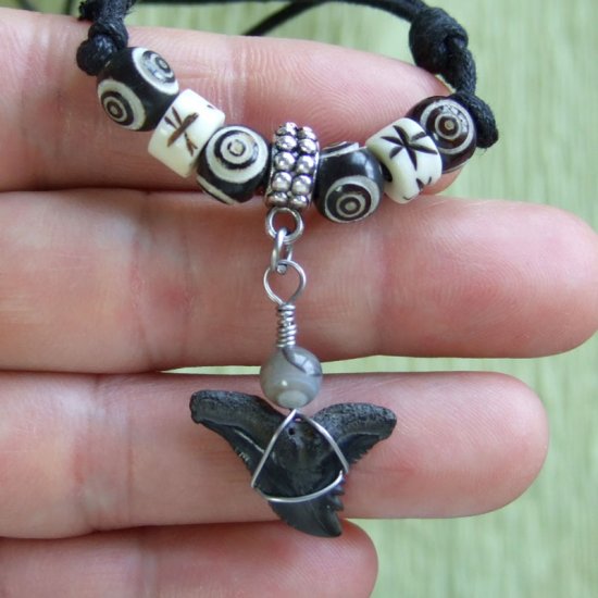 サメの歯（化石）ペンダント【現品】 - 30055zhc