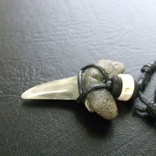 大型アオザメの歯化石 ペンダント（3.3cm）【現品】 - 30160zhc