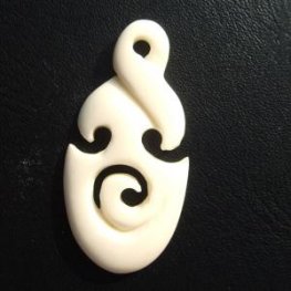 フリーデザインボーンカービングペンダント - 16002chd