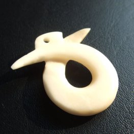 フリーデザインボーンカービングペンダント【真田家紋】 - 16003zhc 《一点もの》