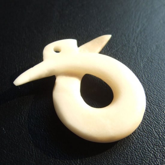 フリーデザインボーンカービングペンダント【真田家紋】 - 16003zhc 《一点もの》