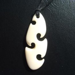 フリーデザインボーンカービングペンダント【サーフボード】 - 16004chd