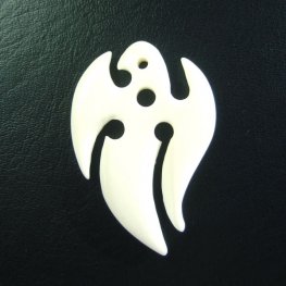 フリーデザインボーンカービングペンダント【はと】 - 16009chd