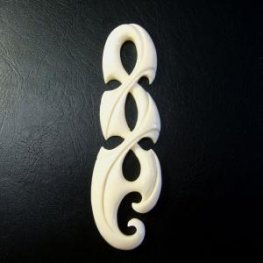 フリーデザインボーンカービングペンダント - 16020apc