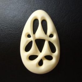 フリーデザインボーンカービングペンダント - 16031apc