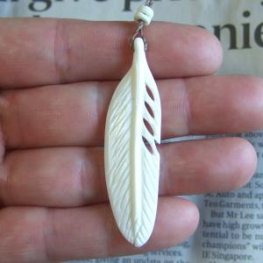 フリーデザインボーンカービングペンダント - 16049chc