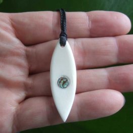 ボーンカービングペンダント【サーブボード】 - BTC-30081