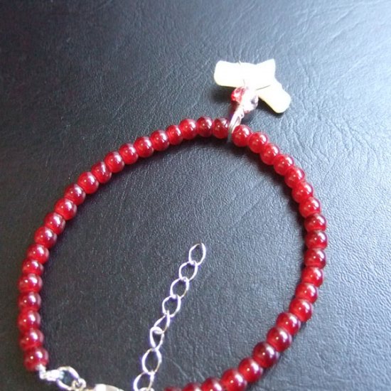 【表示現品】ホオジロザメの歯　ビーズブレスレット - GWN-15001