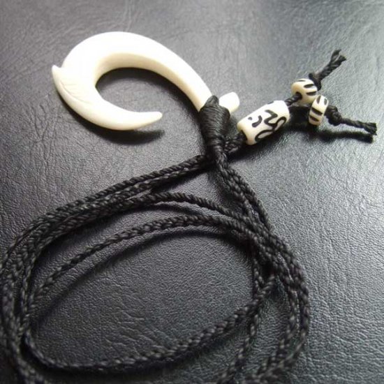 【表示現品】ボーンカービングペンダント【フィッシュフック】 - BCT-30011