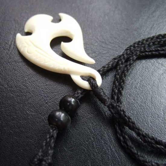 【表示現品】ボーンカービングペンダント【フィッシュフック】 - BCT-30012