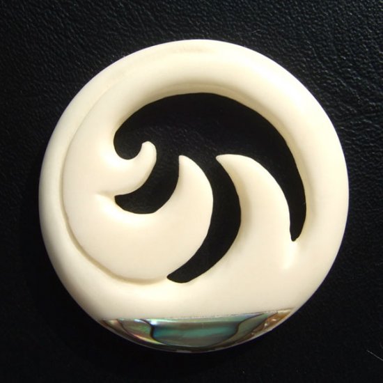 ボーンカービングペンダント【スパイラル】 - 03015chd