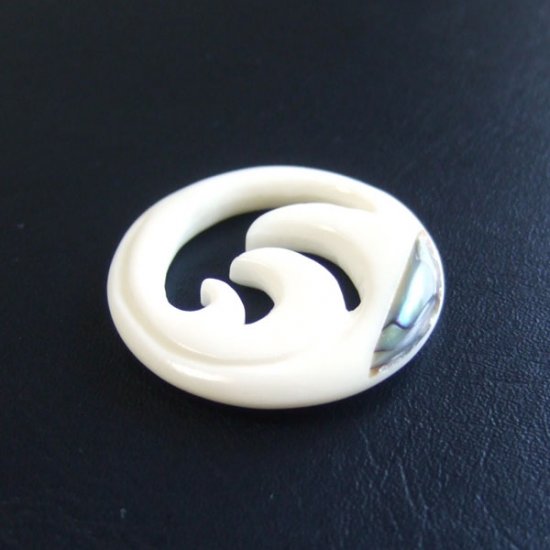 ボーンカービングペンダント【スパイラル】 - 03015chd