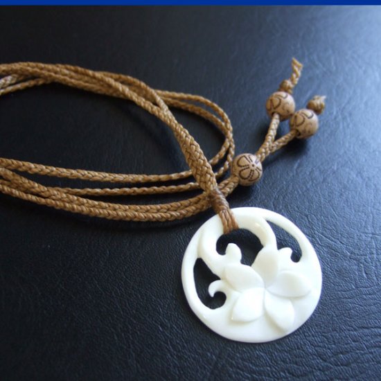 【表示現品】ボーンカービングペンダント【スパイラル】 - 03042ehb