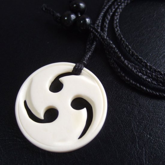 【表示現品】ボーンカービングペンダント【スパイラル】 - 03046chb