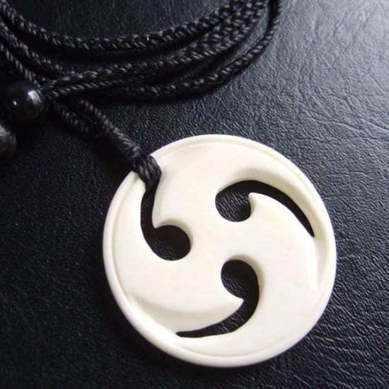 【表示現品】ボーンカービングペンダント【スパイラル】 - 03046chb