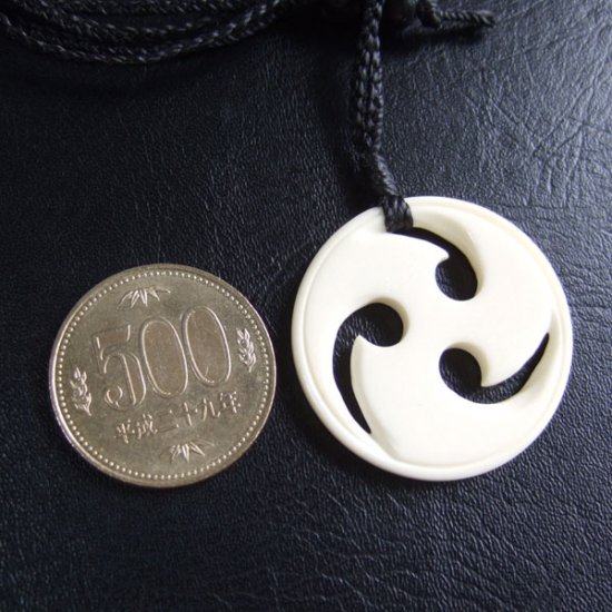 【表示現品】ボーンカービングペンダント【スパイラル】 - 03046chb