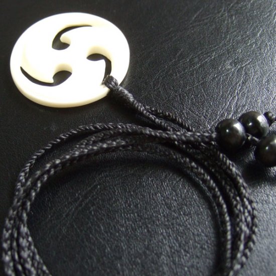 【表示現品】ボーンカービングペンダント【スパイラル】 - 03046chb