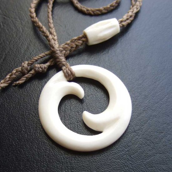 【表示現品】ボーンカービングペンダント【スパイラル】 - BTC-30051