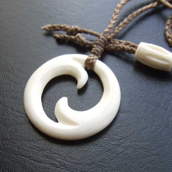 【表示現品】ボーンカービングペンダント【スパイラル】 - BTC-30051