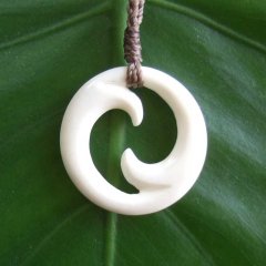 【表示現品】ボーンカービングペンダント【スパイラル】 - BTC-30051
