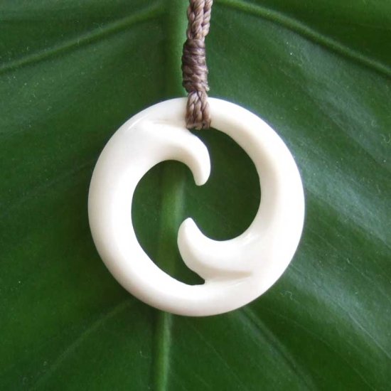 【表示現品】ボーンカービングペンダント【スパイラル】 - BTC-30051