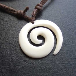 【表示現品】ボーンカービングペンダント【スパイラル】 - BTC-30052
