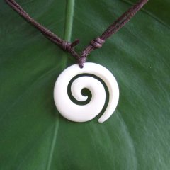 【表示現品】ボーンカービングペンダント【スパイラル】 - BTC-30052