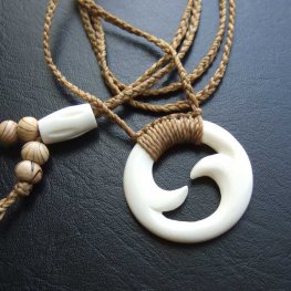 【表示現品】ボーンカービングペンダント【スパイラル】 - BTC-30053