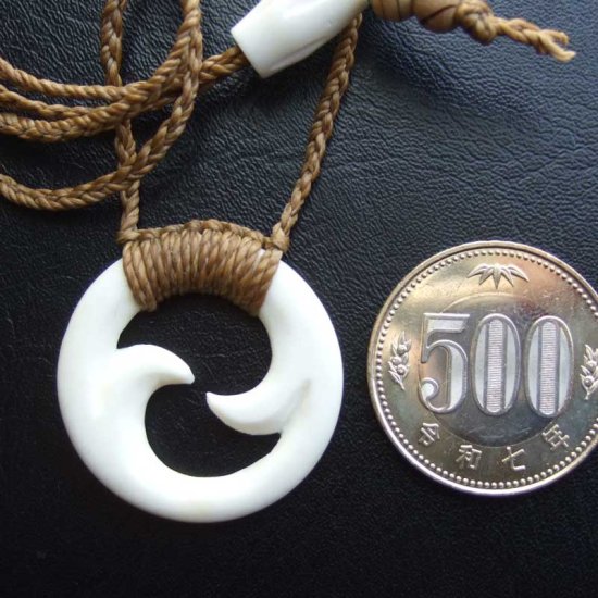 【表示現品】ボーンカービングペンダント【スパイラル】 - BTC-30053